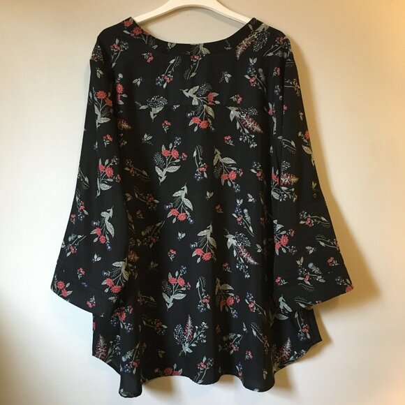George Black Floral Tunic Top - Picture 2 of 16